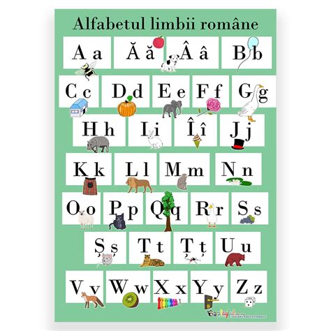 alfabetul romanesc litere de tipar